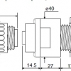 SPT401.001S - Gecombineerde EC/ temperatuur probe, SICRAM. AISI 316 steel 2 elektrode probe, 0.05...20µS, 0 ... 120°C. 2 mt kabel. Ultrapuur/ Ultra-pure water meting.
